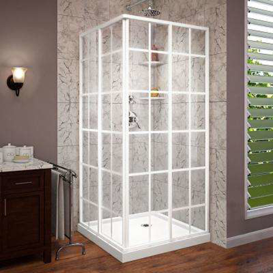 Bath Enclosure 5 White-Framed