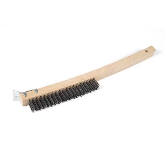 Steel Brush W/Scraper SS LONG