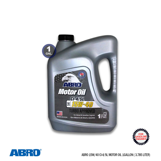 Motor Oil 15W40 ABRO 1GAL