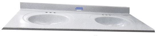 VANITY TOP 61X22 DBL PEW GRAN
