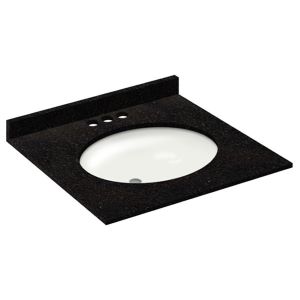 VANITY TOP 25X22 BLACK GRANITE