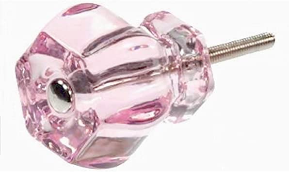 Cabinet Knob Clear Pink 1