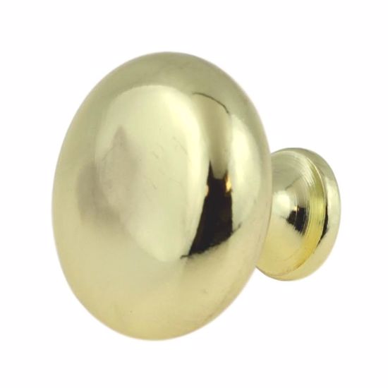 Cabinet Knob PB/Glass 1-1/4