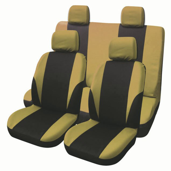 SEAT COVER BLACK & BIEGE 8PCS