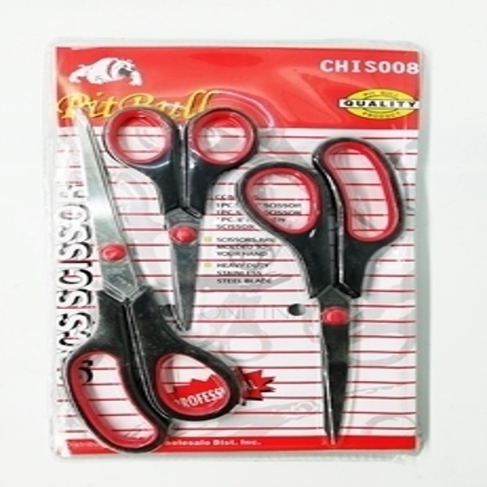 Scissors BLK/RED 3PCS