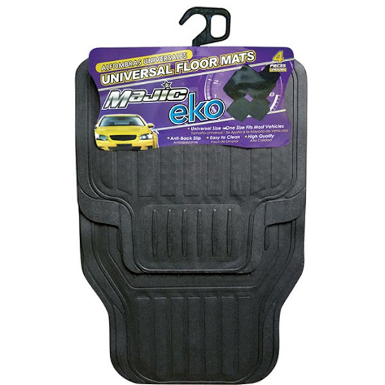 Floor Mat Black 4pcs Universal
