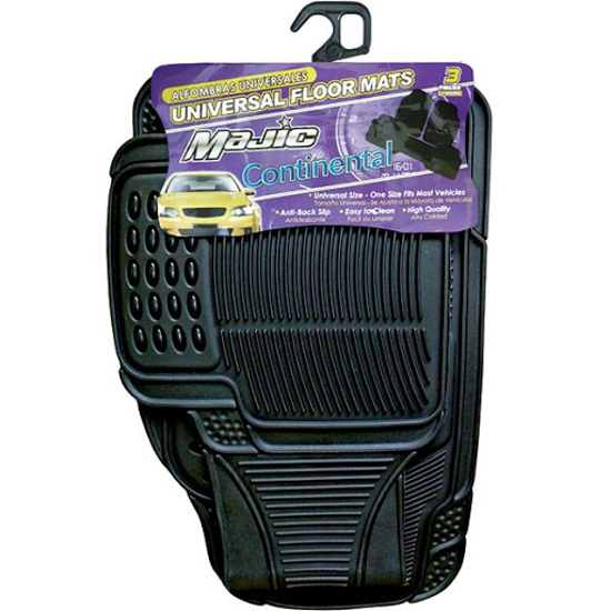 Floor Mat Rubber Gray 3pcs