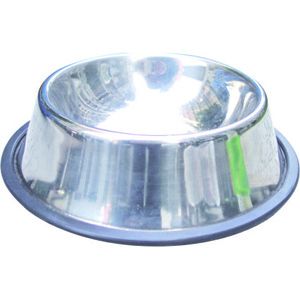 Dog Bowl SS W/RBBR 26CM