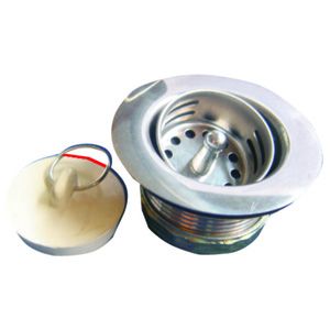 Strainer SS 1 1/2 W/Basket&Plg