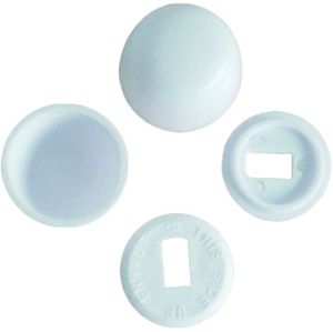 WHITE TOILET SCREW CAPS PAIR