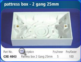 Box Surface 2Gang 25mm CXE4043