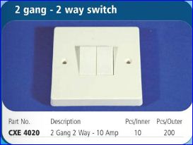 Switch 2 Gang 2 Way CXE7020