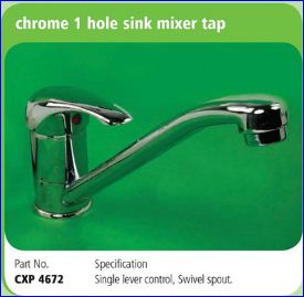 Mixer Sink Low/Neck Swivel