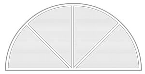 60x30 Arch Colonial White