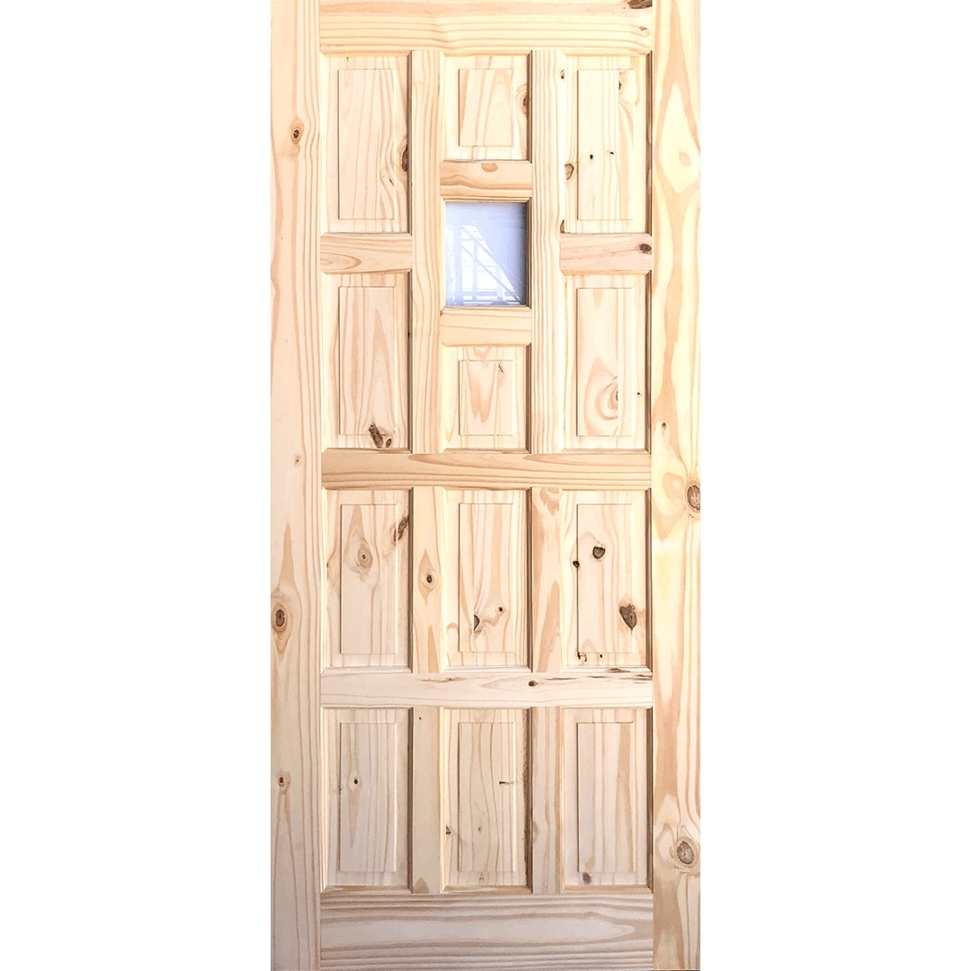 12PANEL 1GLASS 36X80  N/PINE